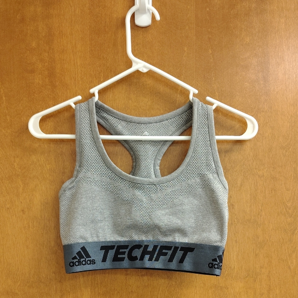 Adidas Techfit Women's Gray Sports Bra